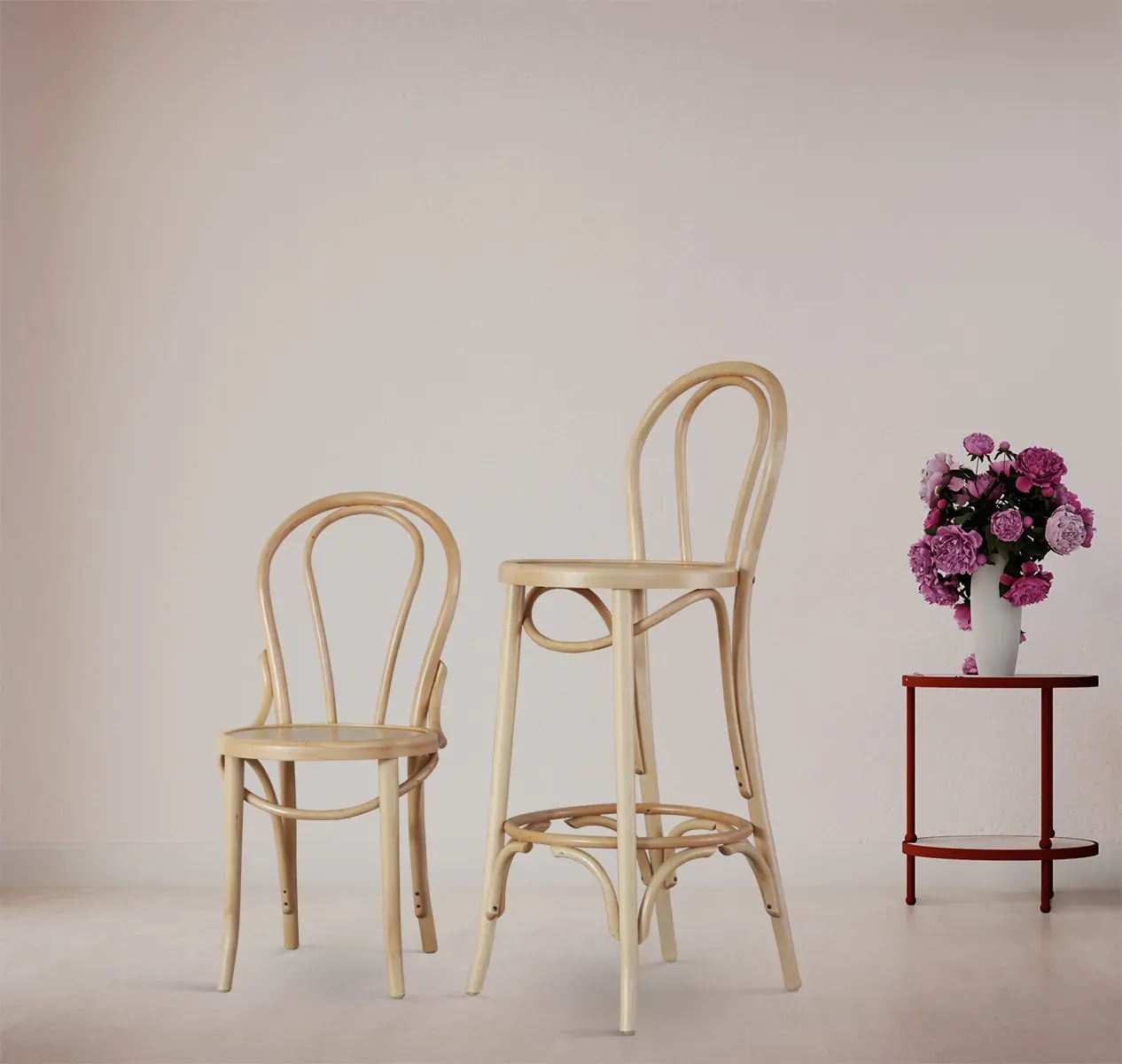 Pair of classic bentwood chairs