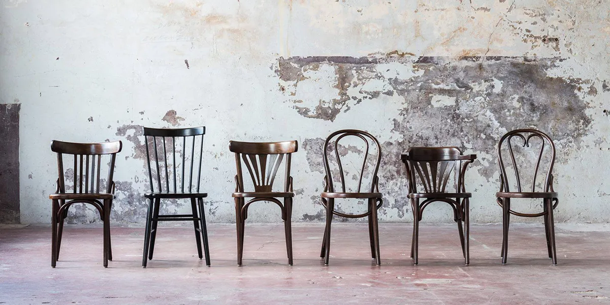 Bentwood chairs in a dining setup